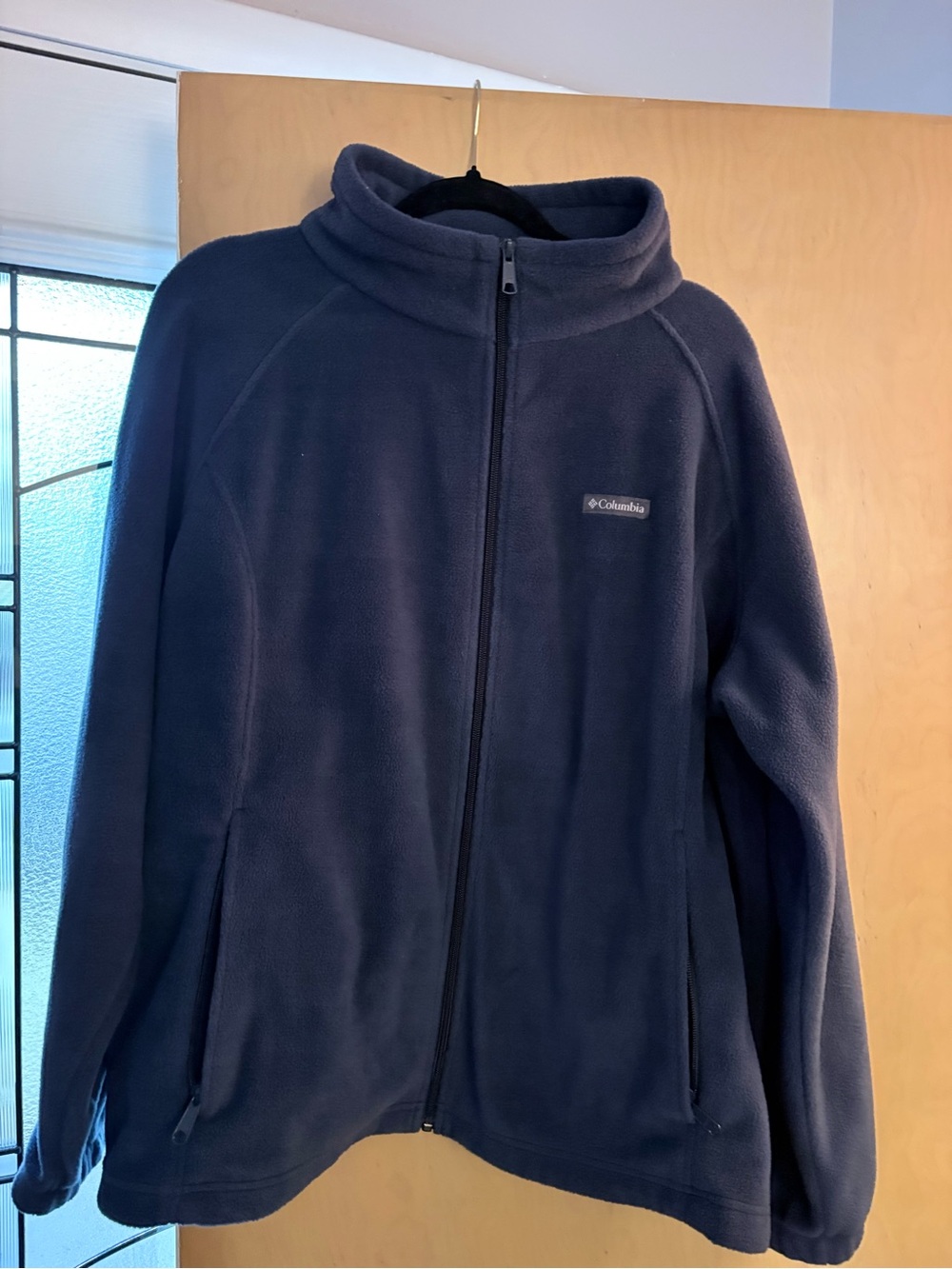 Columbia Navy Blue Full-Zip Teddy Fleece Jacket